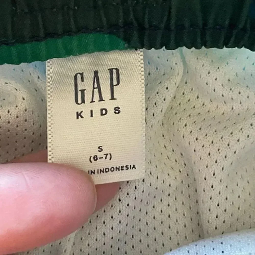 Gap Green Blue Camo Island Summer Short Board Pants SZ S (6/7) # 1204